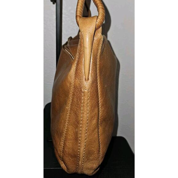 Derek Alexander Central Park Classic Hobo Light Brown Leather Handbag 15"x12" - Picture 11 of 16